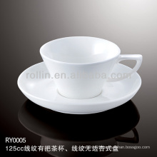 healthy special durable white porcelain cup and saucer
